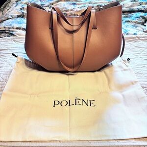 Polene Cyme Tote in Textured Carmel